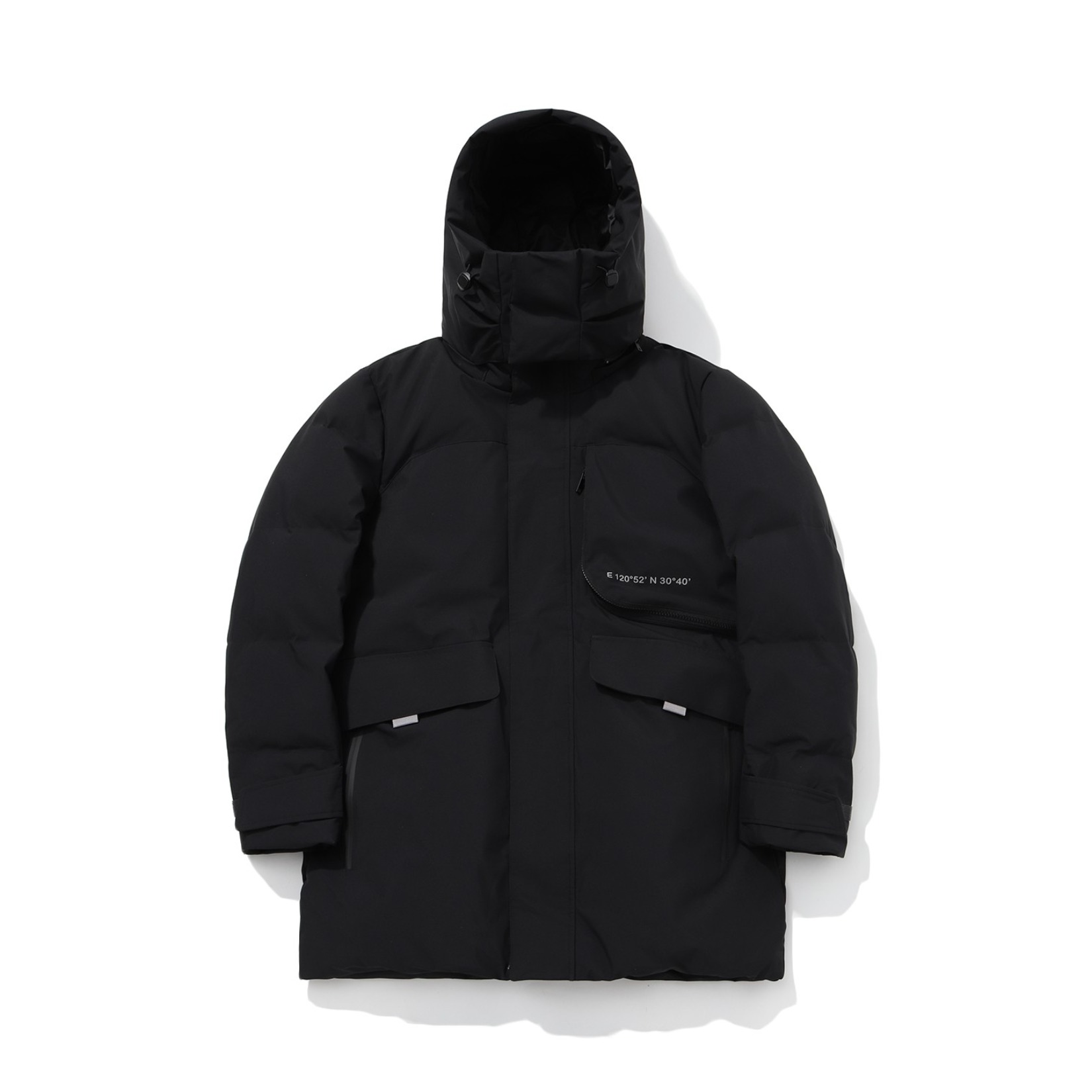 Li Ning 可拆卸鸭绒连帽中长款羽绒服 AYMQ247-1