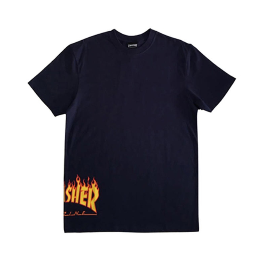 Thrasher 日版腰部经典火焰logo印花短袖T恤 男女同款