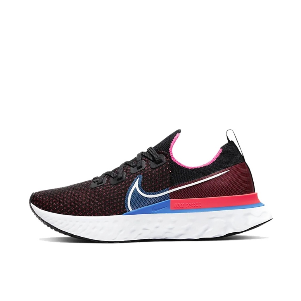 推荐商品：Nike React Infinity Run 跑鞋 减震舒适防滑耐磨轻便透气潮流百搭时尚休闲运动织物 黑红蓝