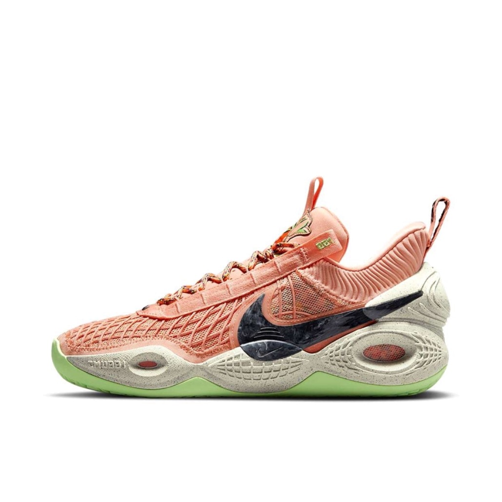 推荐商品：Nike Cosmic Unity 全掌Zoom Strobel 支撑 织物 合成革 缓震防滑 篮球鞋 Floral 粉红/绿色