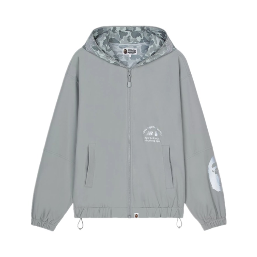 New Balance x BAPE 联名款男子拼接连帽夹克外套  BALJ7000