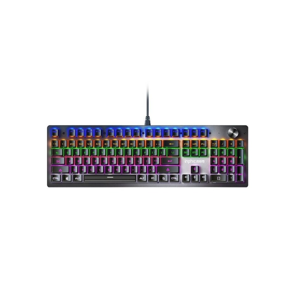 inphic/英菲克 V950 混光 有线机械键盘 104键