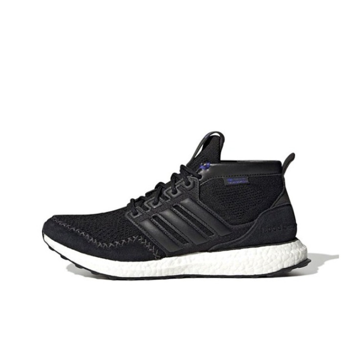 推荐商品：adidas Ultraboost 跑鞋 透气防滑耐磨缓震轻便休闲运动支撑织物减震防水抗扭转圆头 黑色/紫色