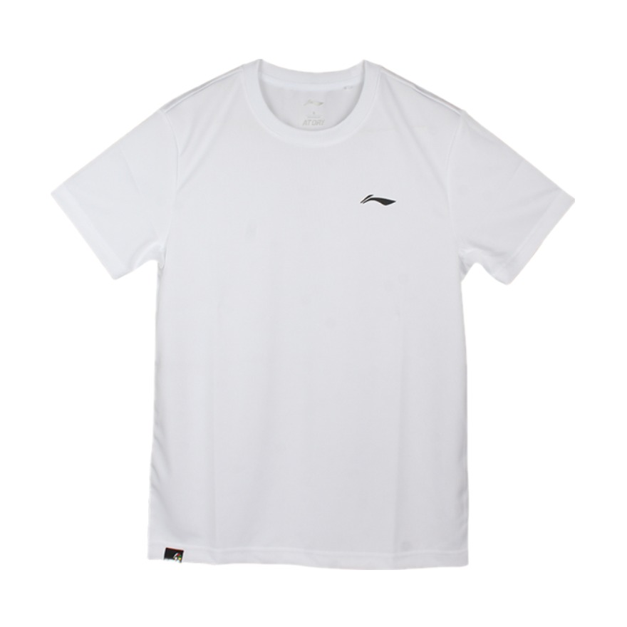 Li Ning 羽毛球服系列男女同款文化衫时尚宽松运动跑步健身休闲速干凉爽透气圆领上衣短袖T恤 AHSR791 ATST741
