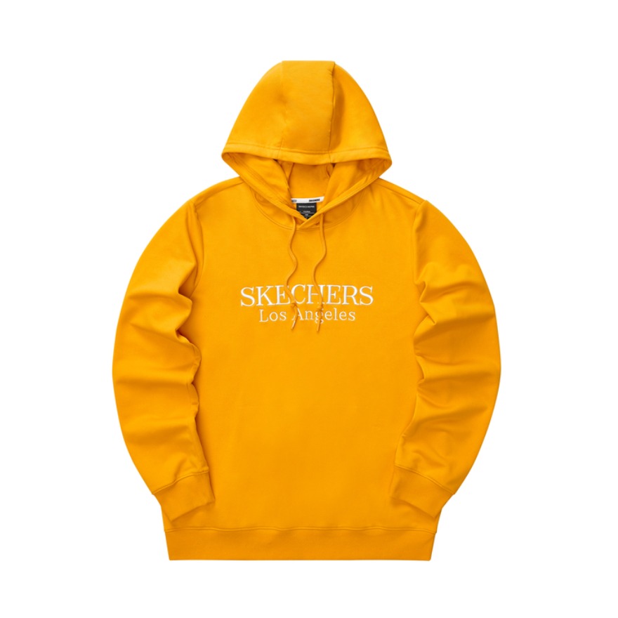 Skechers 时代少年团男女同款宽松简约长袖上衣刺绣logo连帽外套套头衫情侣卫衣 L421U129