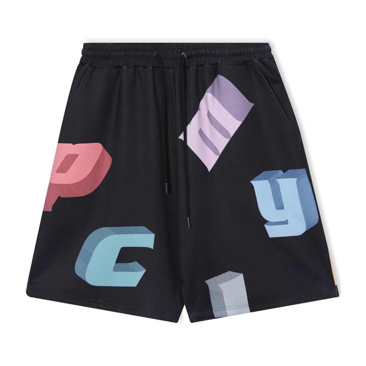 PCMY ins风立体字母沙滩短裤 男女同款 P0529