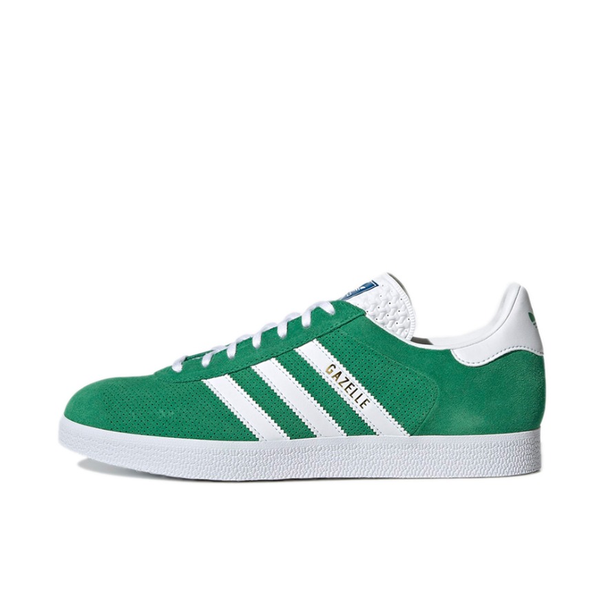 推荐商品：adidas Originals Gazelle T头鞋 德训鞋 板鞋 轻便复古薄底舒适百搭减震耐磨贴合圆头 绿色/白色/金色