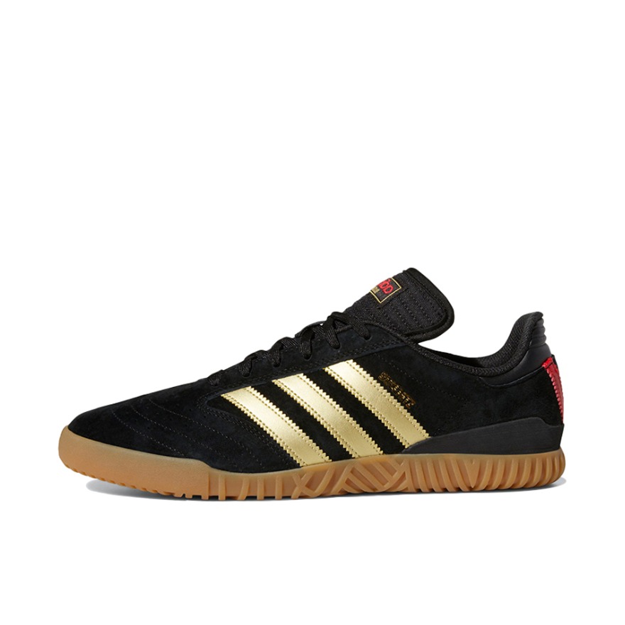 推荐商品：adidas Originals Indoor Super 舒适 耐磨防滑 休闲 板鞋 黑色/金色