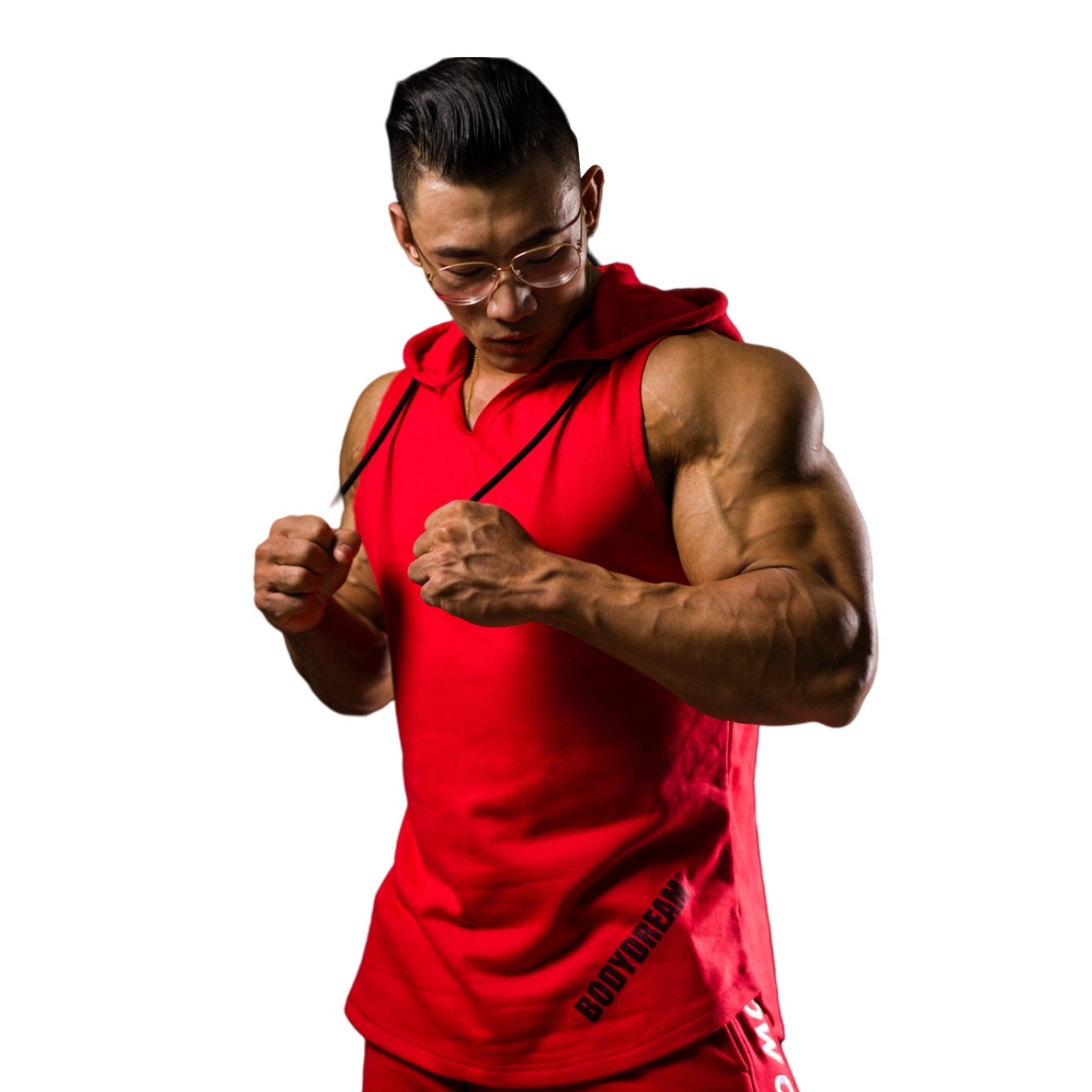 BD健美站 连帽无袖健身马甲