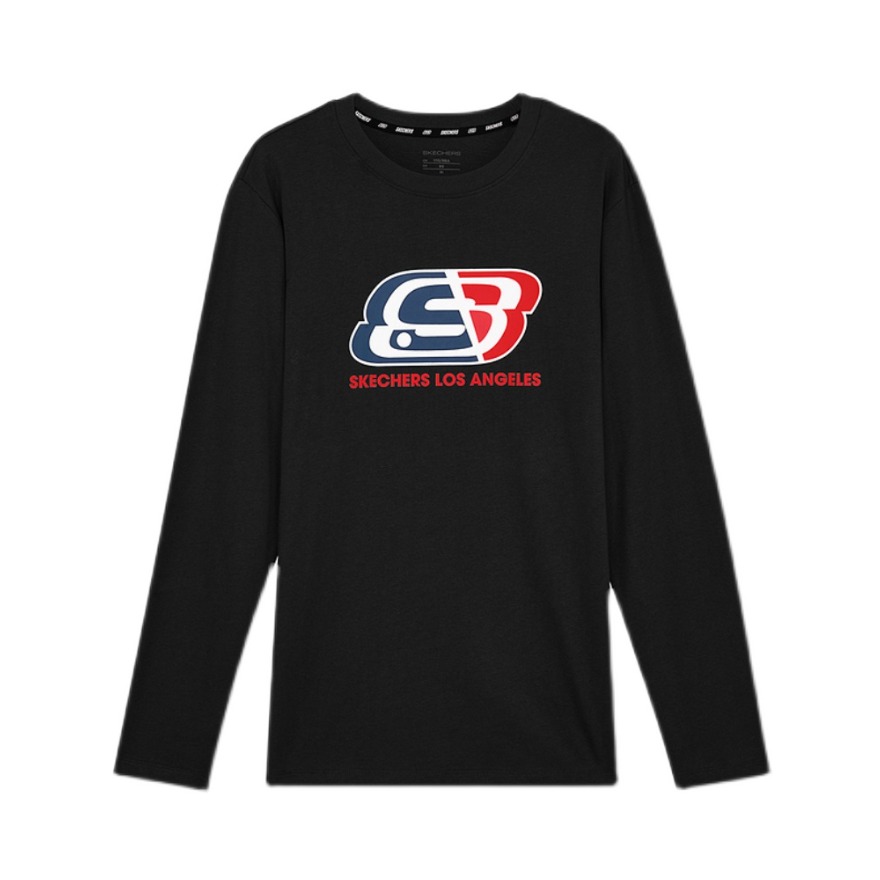 Skechers 男士宽松舒适圆领长袖卫衣 L321U146