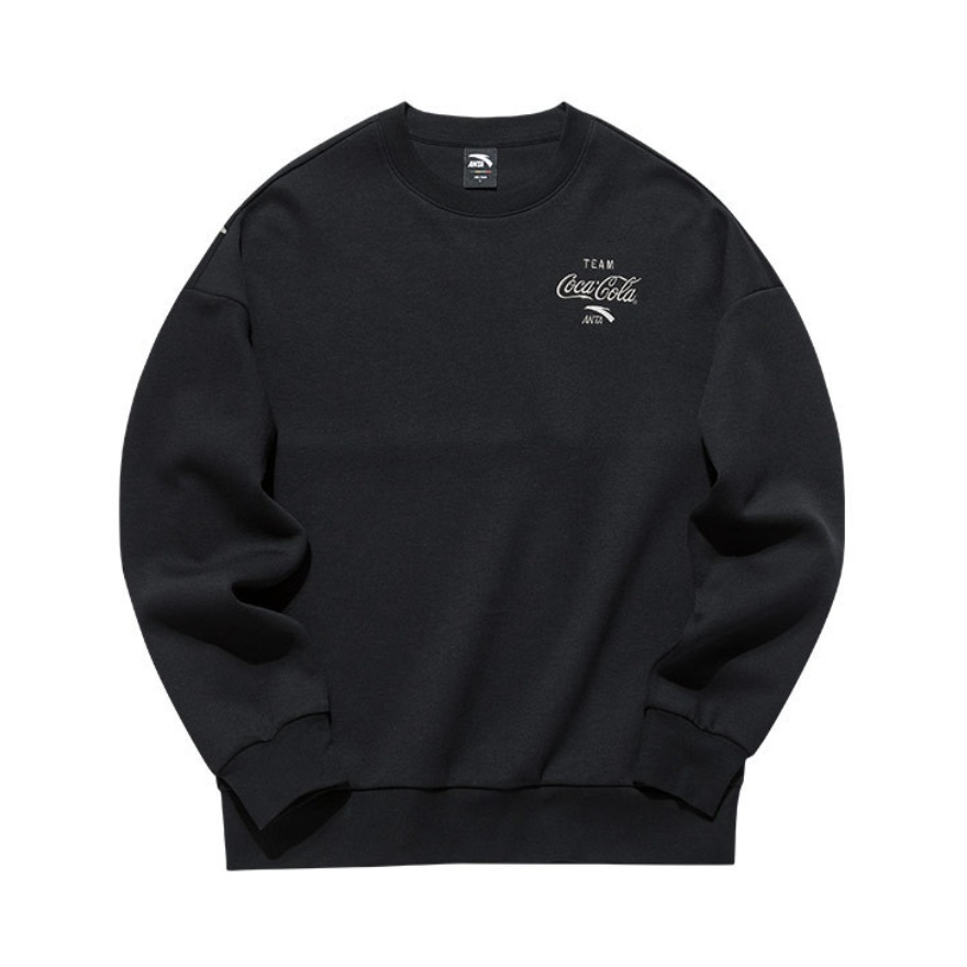 Anta X 可口可乐 2024AW 联名图案印花圆领长袖卫衣 男女同款 952139712