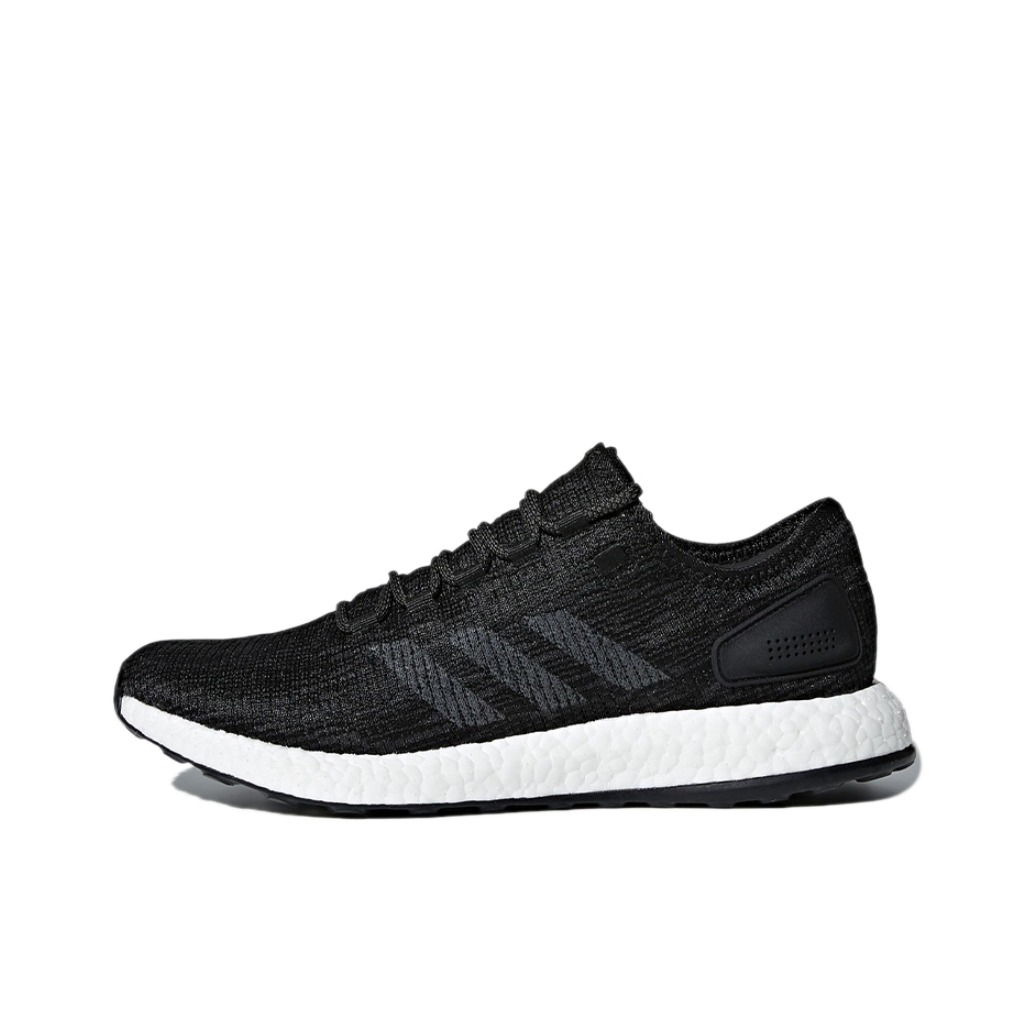 推荐商品：adidas Pure Boost 2017 跑鞋 减震耐磨网面透气轻便防滑运动支撑织物简约舒适圆头 Reigning Champ Core Black 黑色/浅白色