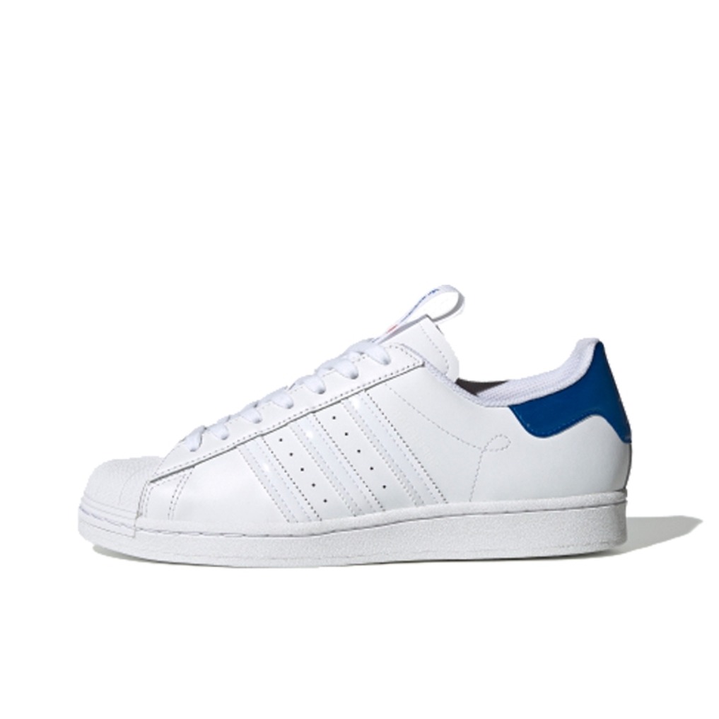 推荐商品：【宋雨琦同款】 adidas Originals Superstar 板鞋 轻便贝壳头薄底舒适百搭耐磨复古 伦敦/白蓝