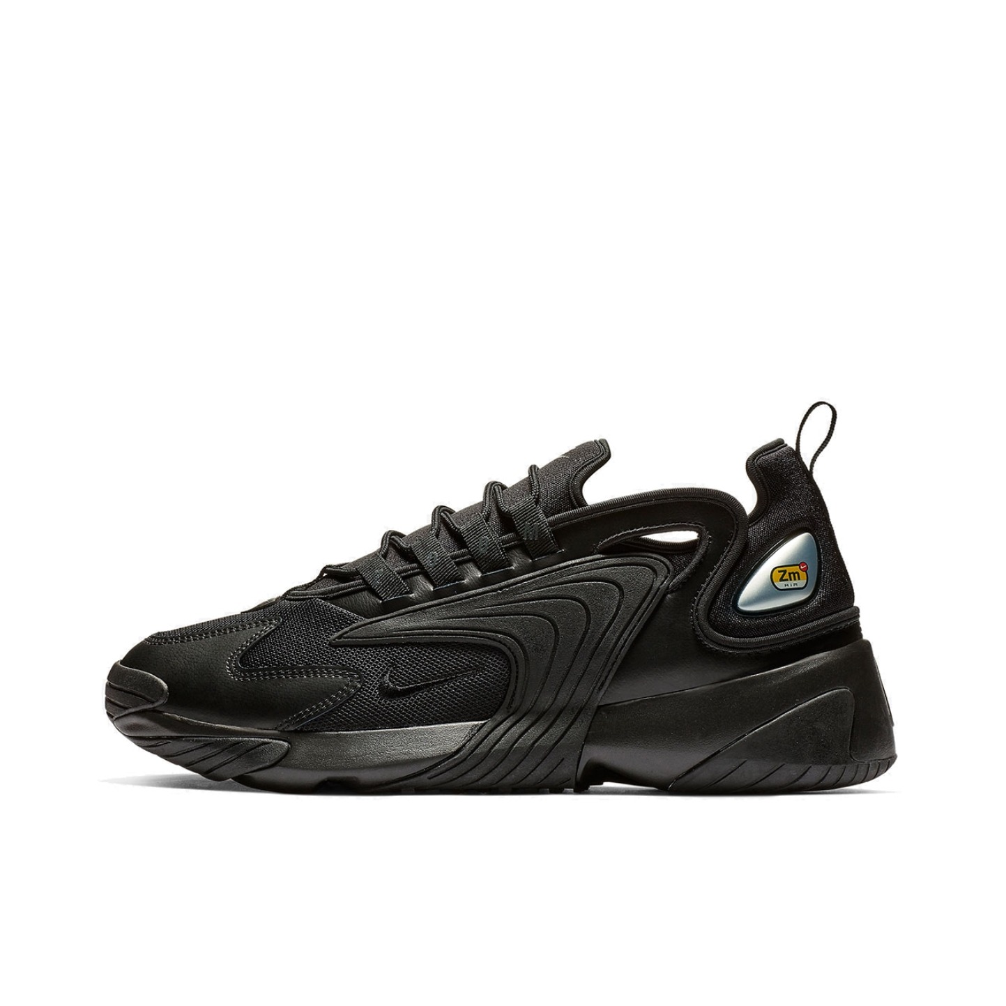 推荐商品：Nike Zoom 2K 运动休闲鞋 潮流复古缓震耐穿圆头 Triple Black 黑色