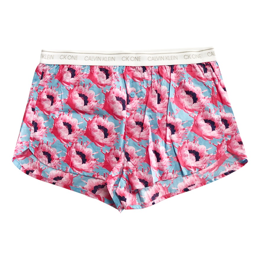 Calvin Klein 纯棉签名图案家居睡裤短裤 QS6437