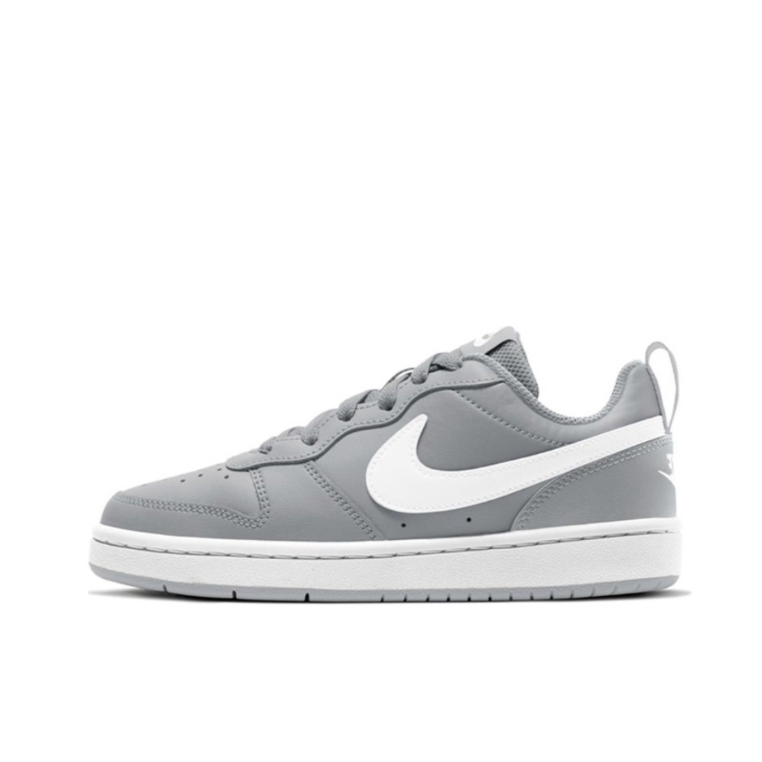 推荐商品：Nike Court Borough 2 板鞋 复古时尚支撑舒适百搭轻便防滑 GS/灰色/白色