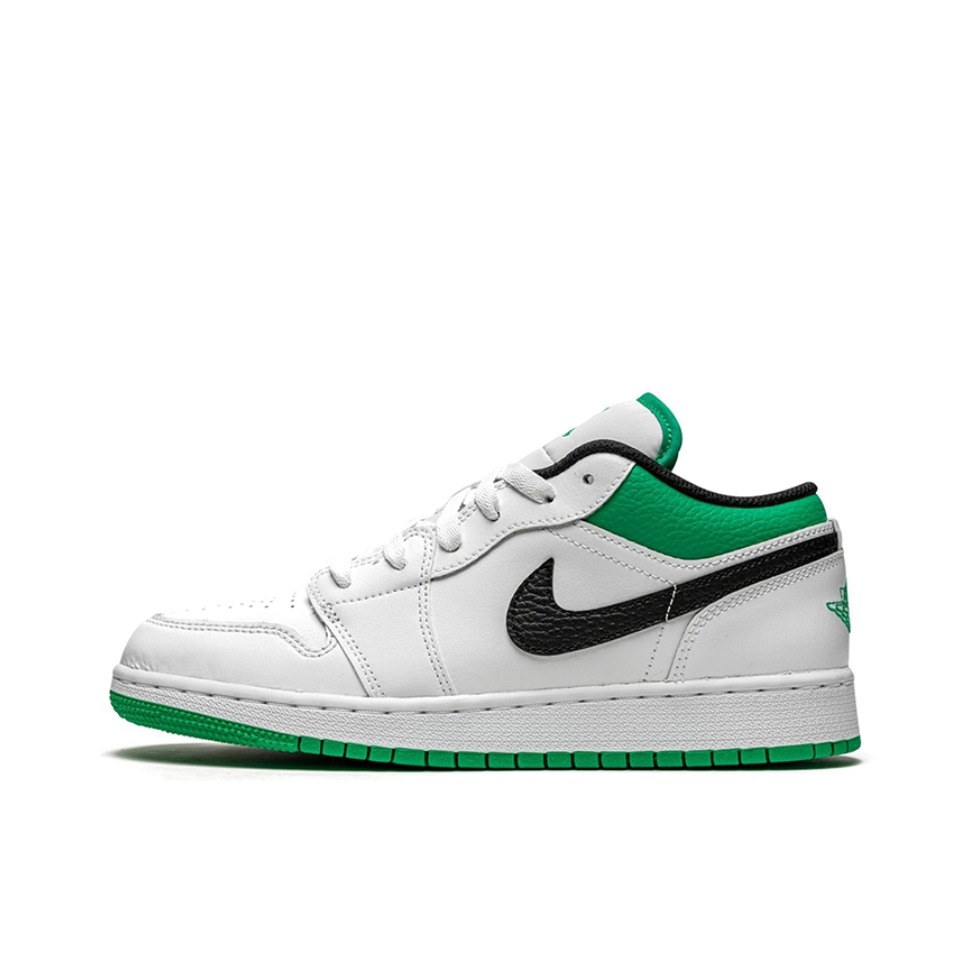 推荐商品：Air Jordan 1 板鞋 运动休闲鞋 复古潮流支撑合成革 White Lucky Green 低帮/凯尔特人队/白色/绿色