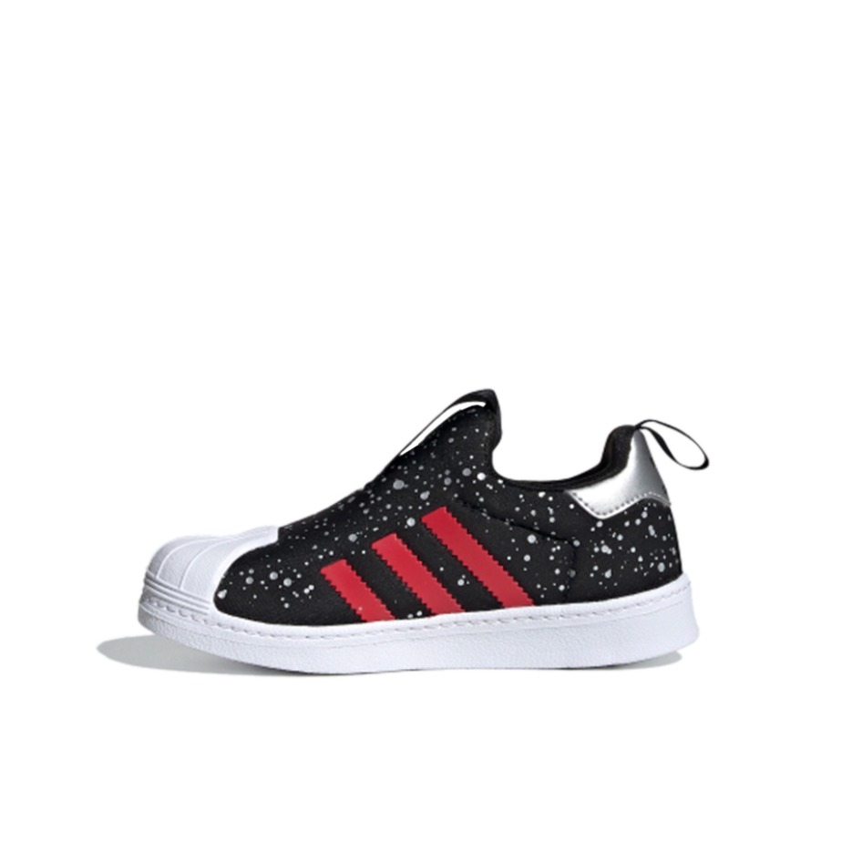 推荐商品：adidas Originals Superstar 360 一脚蹬 软底 贝壳头 板鞋儿童 小童/黑色/白色/银色