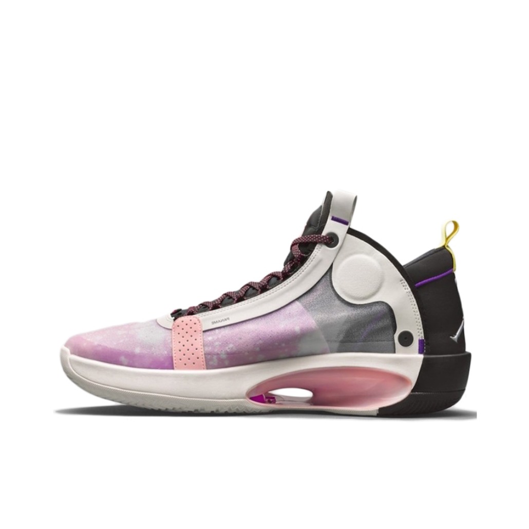 推荐商品：Air Jordan 34 篮球鞋 缓震支撑防滑耐磨实战回弹 Paris 淡粉/紫黑
