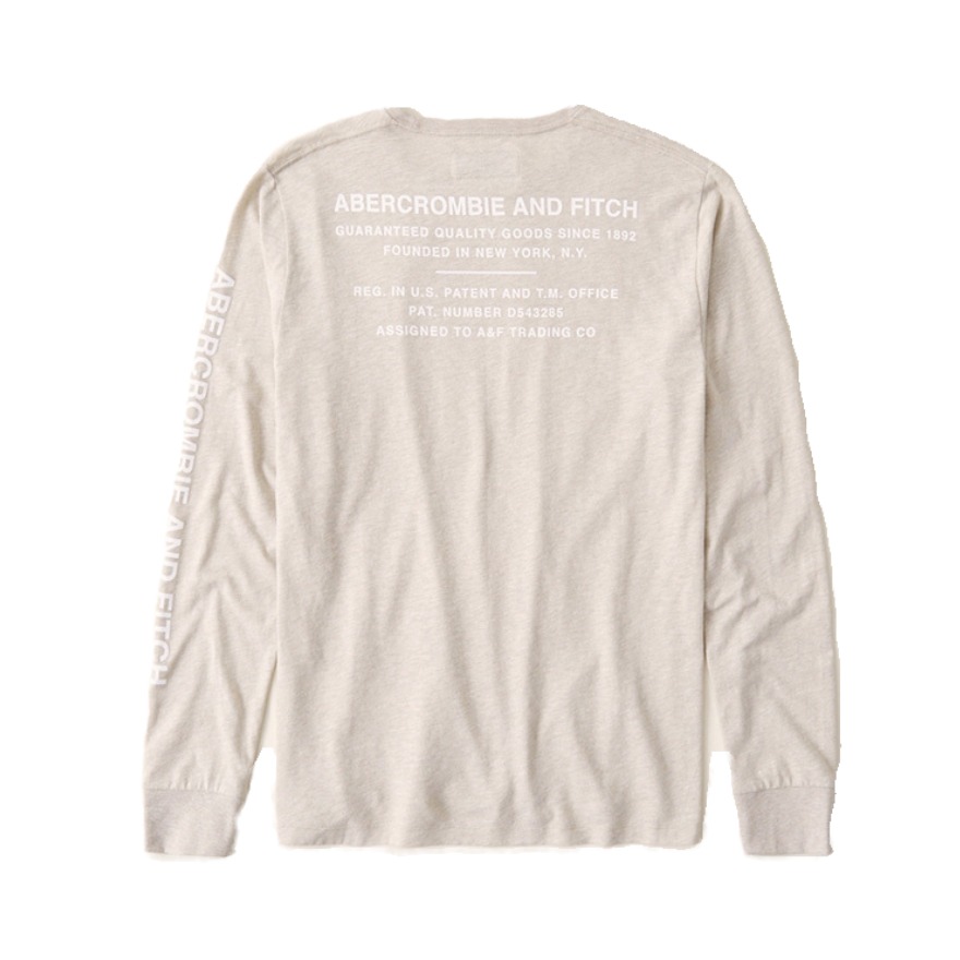 Abercrombie Fitch Logo款长袖圆领打底T恤 305135-1