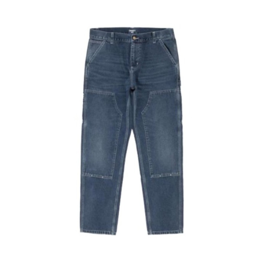 Carhartt/卡哈特 标签双膝布多口袋水洗牛仔工装裤