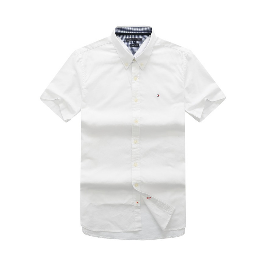 Tommy Hilfiger 经典版纯色短袖衬衫 