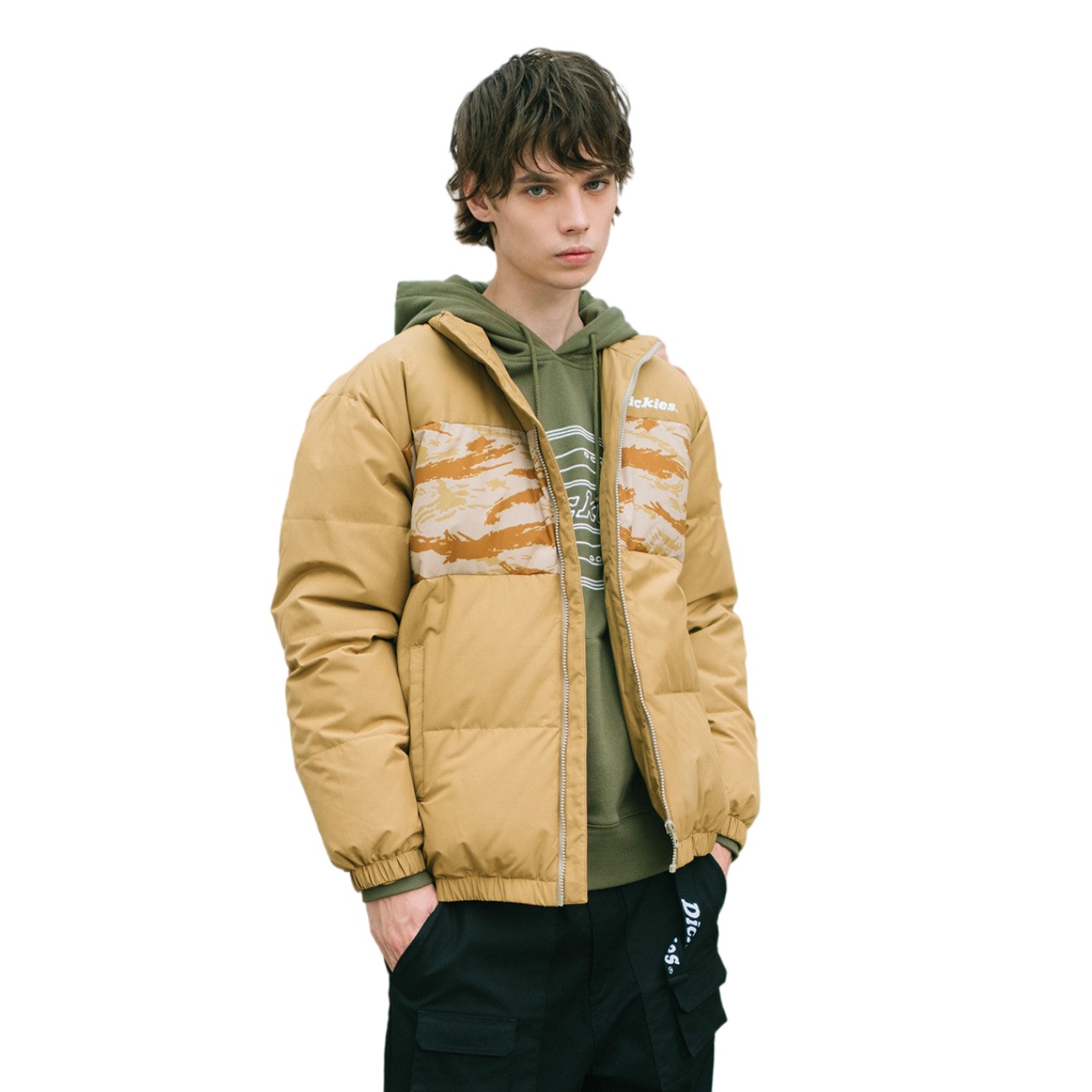 Dickies 迷彩拼接羽绒夹克 DK008141