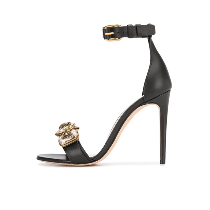 Alexander Mcqueen 宝石饰带 高跟凉鞋 611711whxn21088