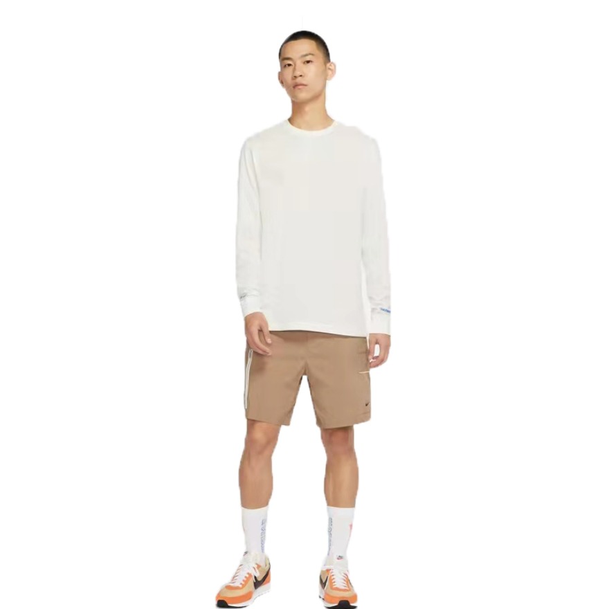 Nike 纯棉印花圆领套头衫长袖T恤 DD3375