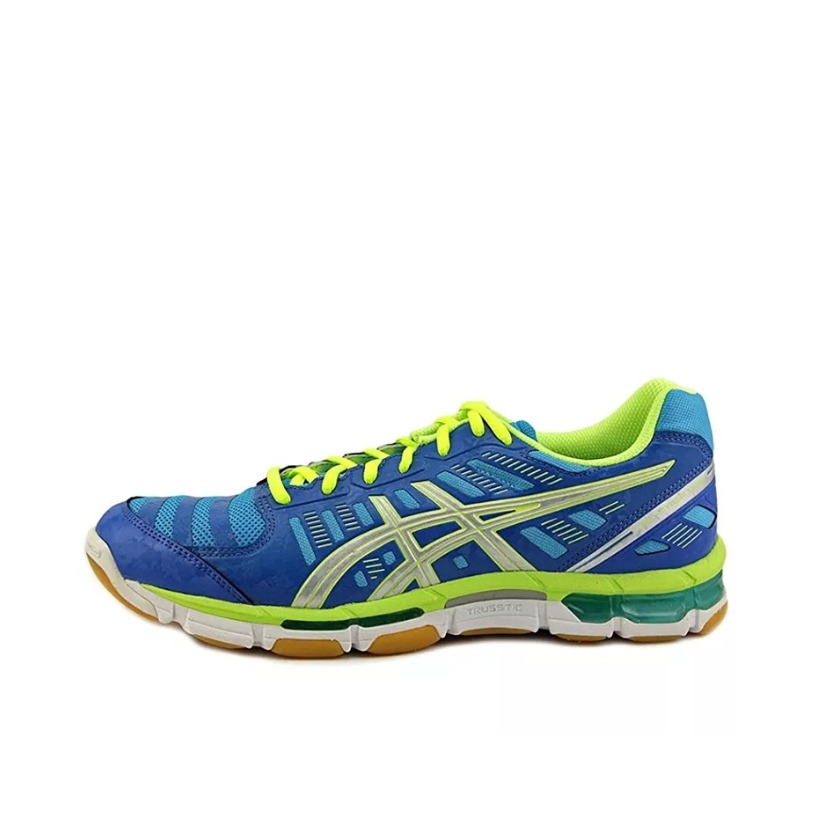 推荐商品：asics gel cyber 透气舒适 减震耐磨 排球鞋 蓝色/荧光黄