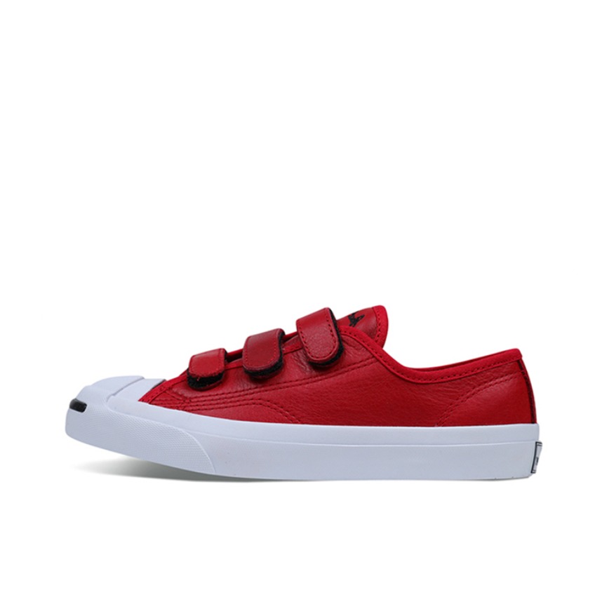 推荐商品：Converse/匡威 Jack Purcell 帆布鞋 圆头防滑耐磨减震轻便复古日常百搭 红色/白色