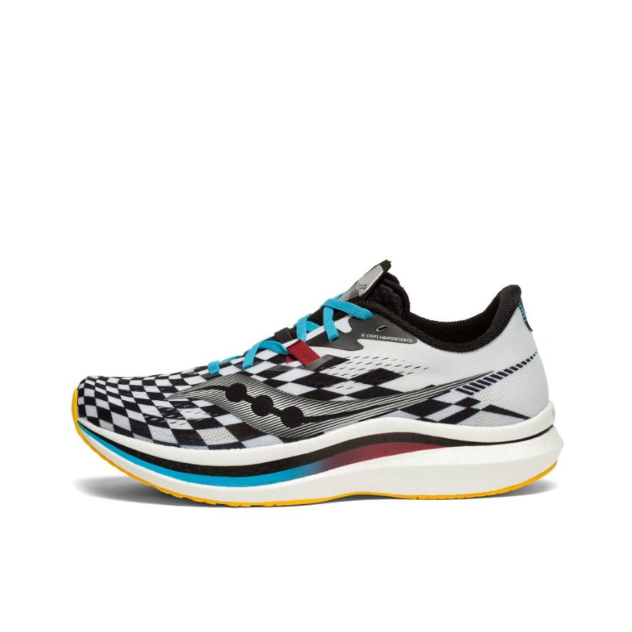 推荐商品：Saucony/索康尼 Endorphin Pro 啡鹏 2 竞速碳板 防滑耐磨 圆头 透气 防水 缓震回弹 跑鞋 黑色/白色