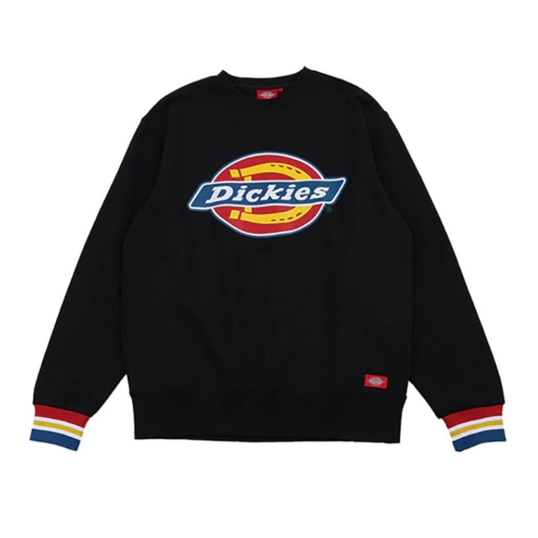 Dickies 大logo情侣中性款印花圆领长袖卫衣 男女同款 DK008147