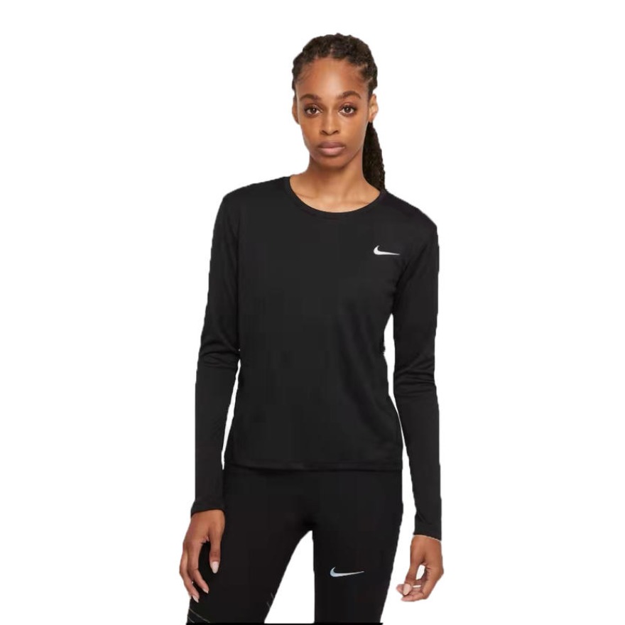 Nike 女裝 速干透氣運(yùn)動(dòng)拼接網(wǎng)眼舒適長(zhǎng)袖T恤 DJ0954