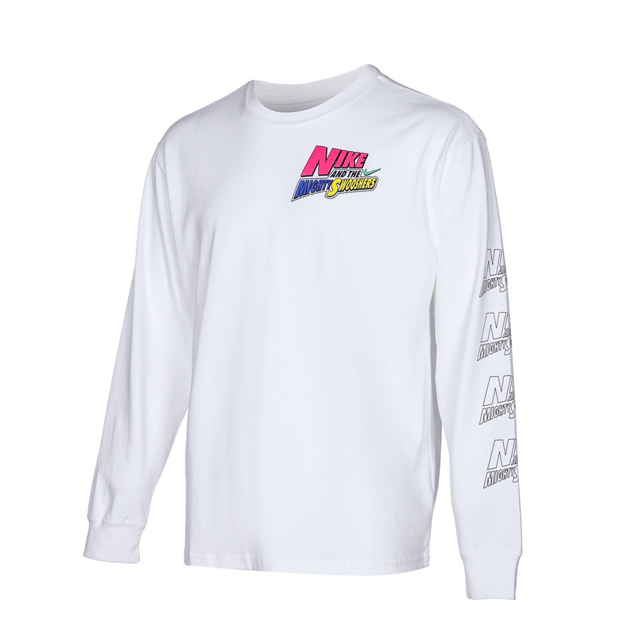 Nike 漫画二次元卡通印花透气运动圆领长袖套头衫T恤 DM7916
