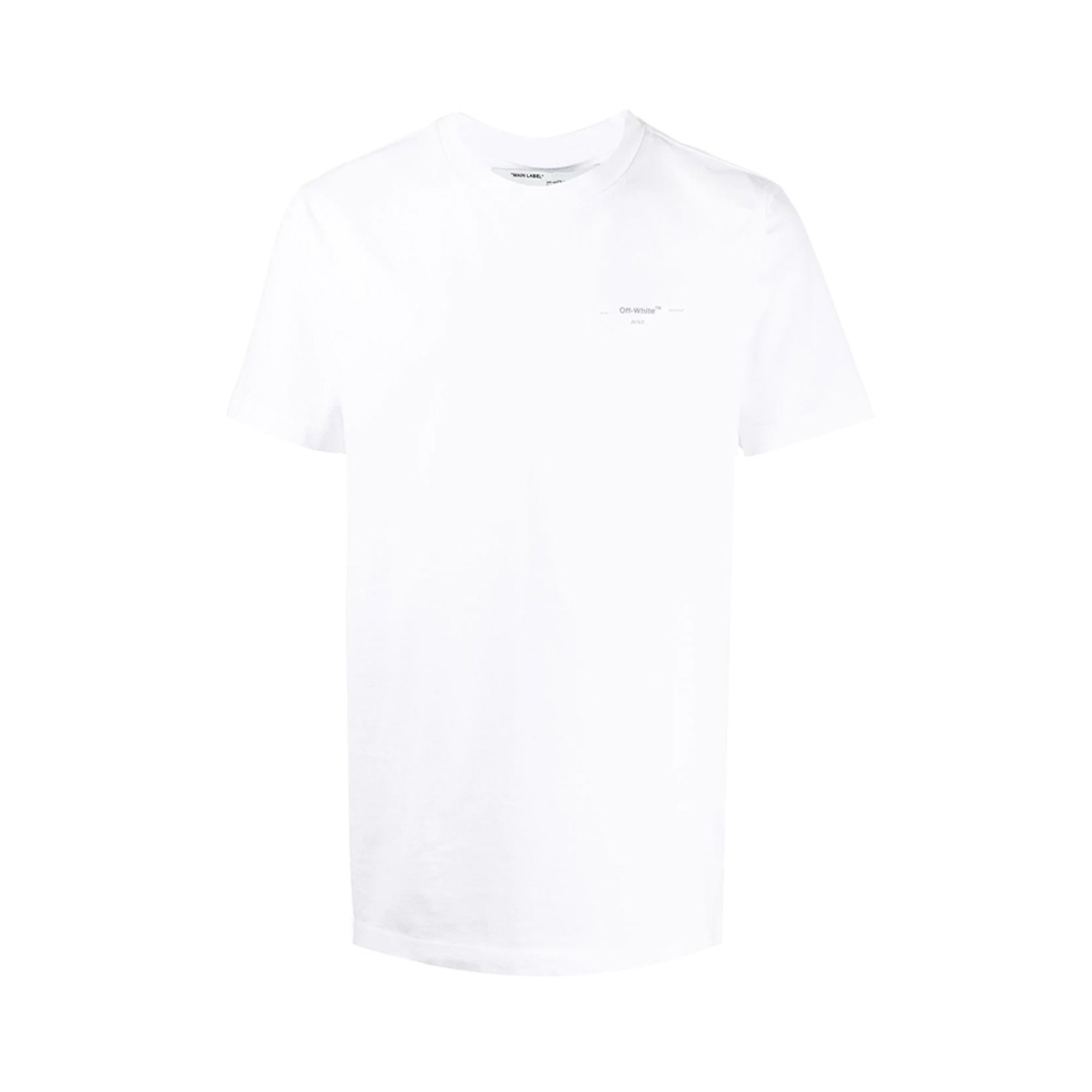 OFF-WHITE 小标字母Logo背面无印花圆领短袖T恤