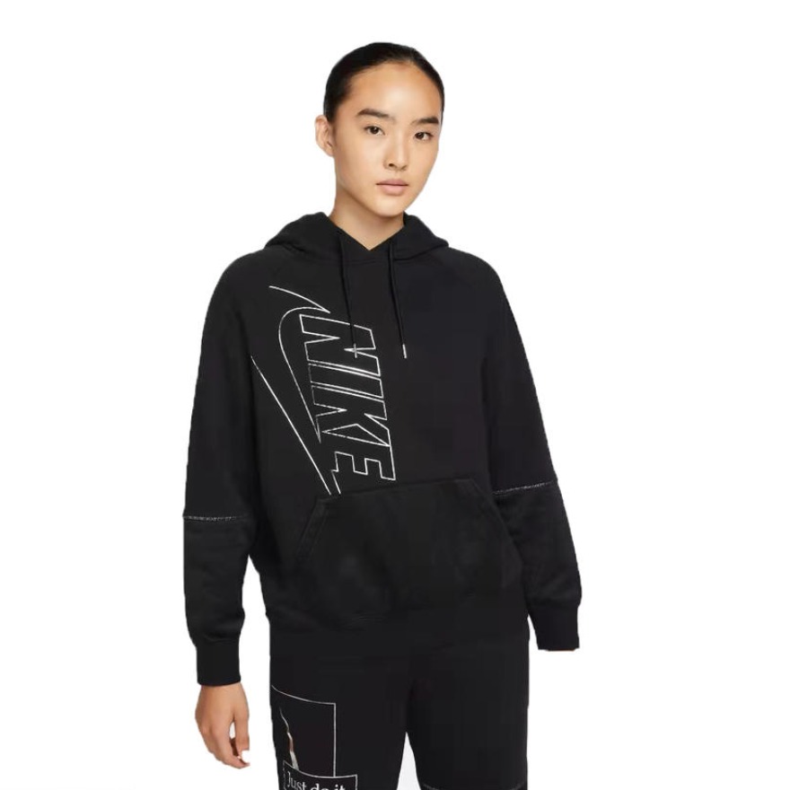 Nike SPORTSWEAR ICON CLASH 起绒连帽套头拼接针织保暖卫衣 DM1741