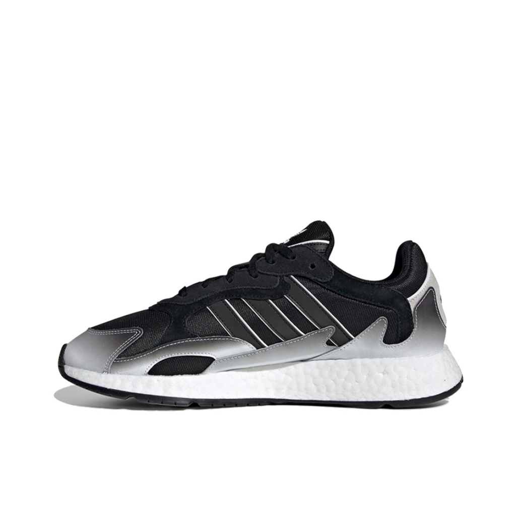 推荐商品：adidas Originals Tresc Run 减震 防滑耐磨 轻便透气 复古运动 织物 舒适百搭 跑鞋 Black/Grey/White 黑灰白