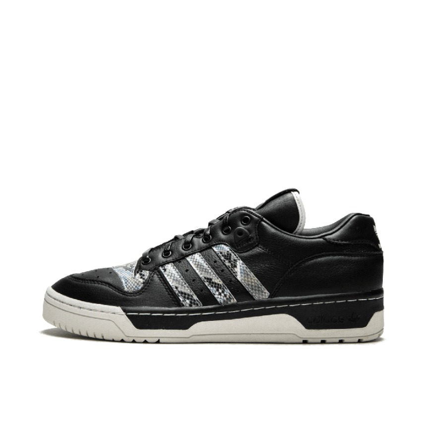 推荐商品：adidas Originals Rivalry 舒适简约 复古 轻便 透气 运动休闲鞋 Core Black/Chalk White 黑白蛇纹