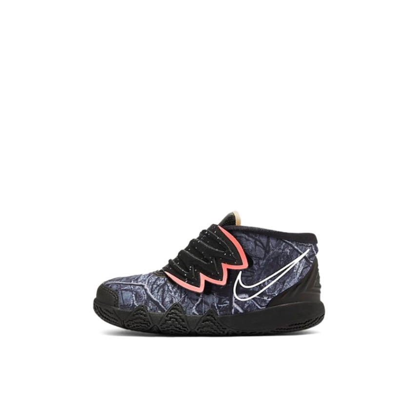Nike Kybrid S2 缓震软底 耐磨透气 扎染拼接 儿童篮球鞋 婴童/黑色/蓝色/橘红色