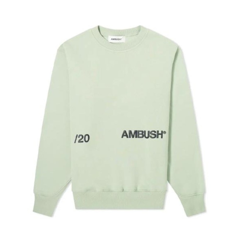 AMBUSH 2024AW 腰部徽标字母Logo圆领套头长袖卫衣 男女同款