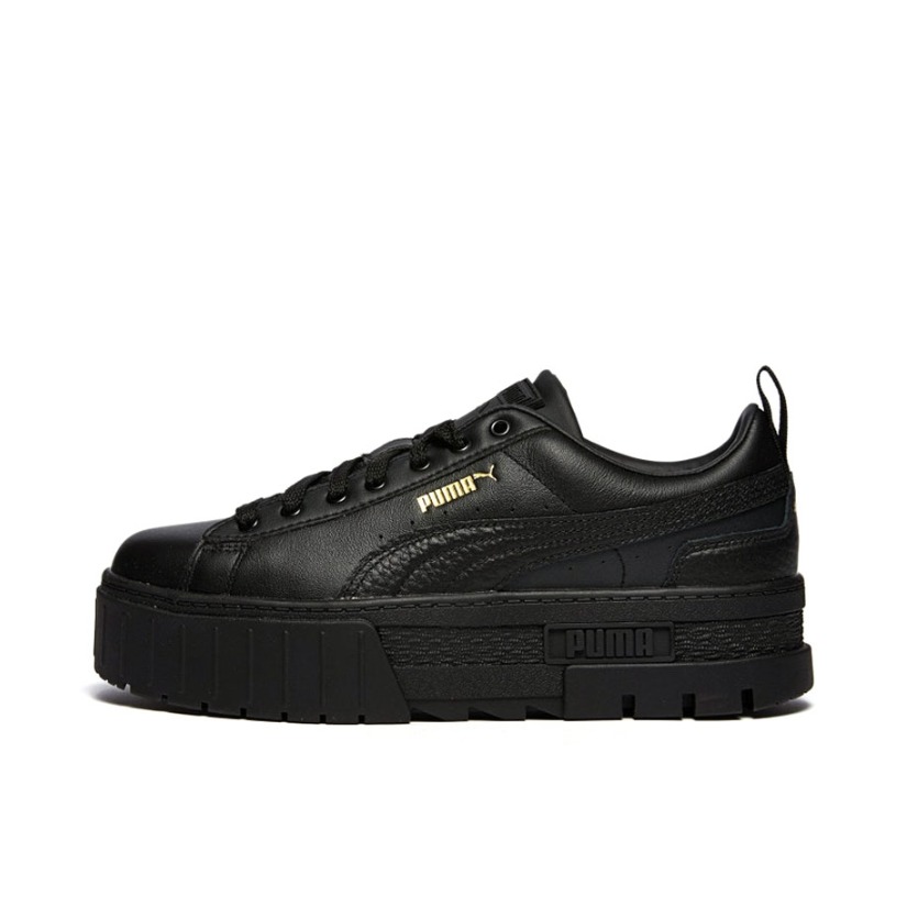 推荐商品：Puma/彪马 Mayze 运动休闲鞋 耐磨经典复古厚底舒适透气抗磨损 黑色/金色