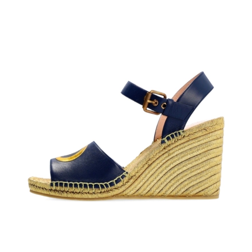 Gucci 古驰 徽标坡跟凉鞋 658629