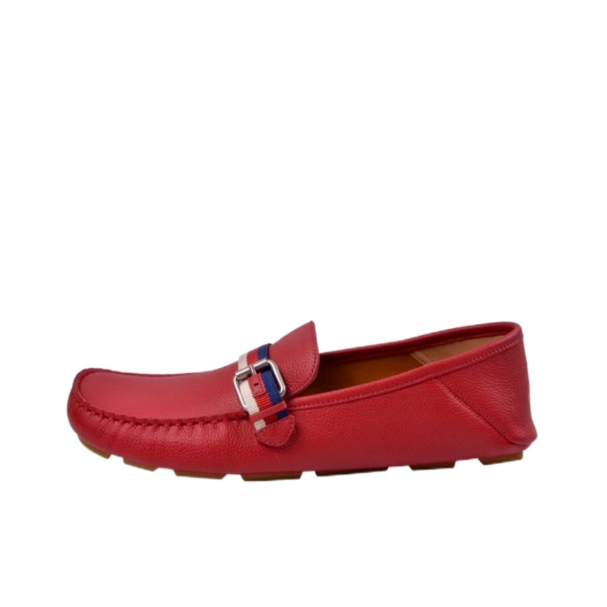 Gucci 古驰 牛皮革蜜蜂刺绣经典条纹 乐福鞋 473766