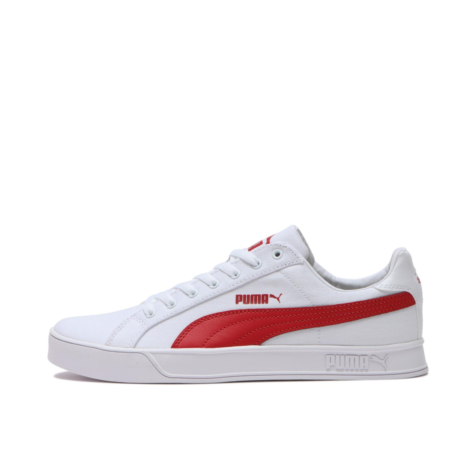 推荐商品：Puma/彪马 Smash Vulc 小白鞋 板鞋 复古百搭舒适轻便防滑耐磨薄底 白色/红色