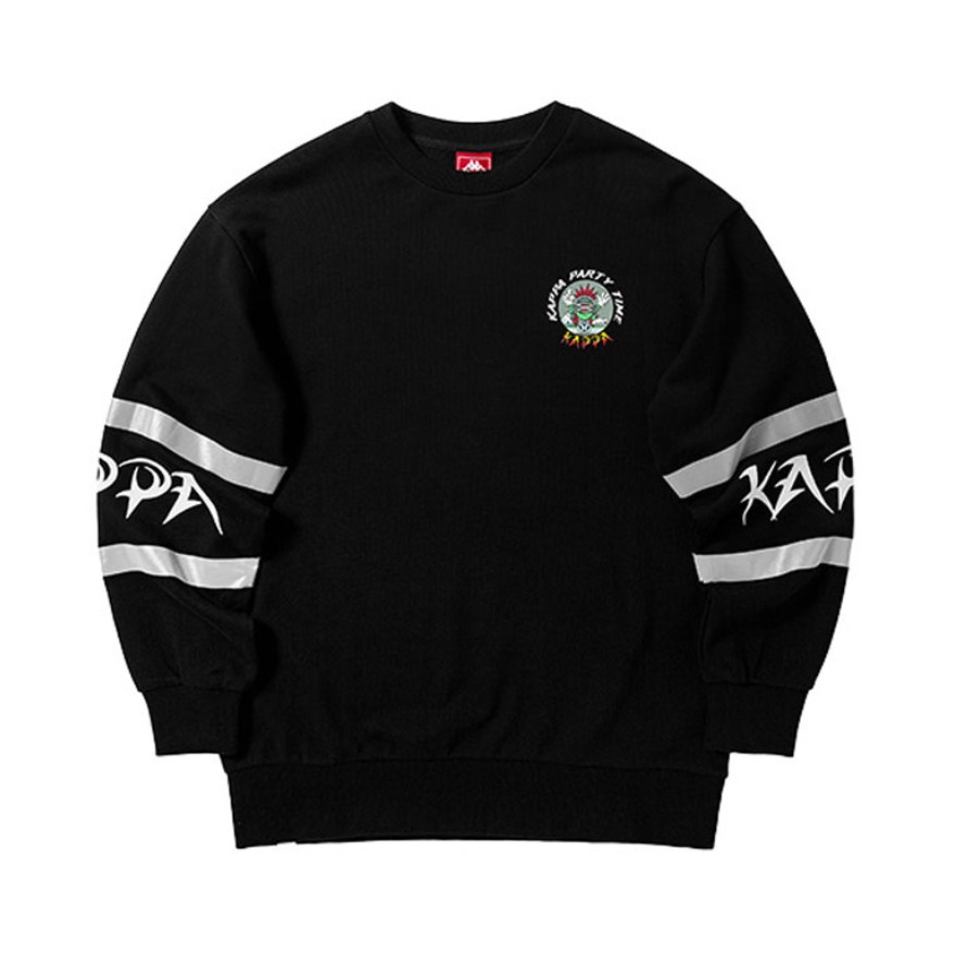 Kappa X 谢凸联名款 圆领反光运动艺术家套头衫卫衣 男女同款 K0AY2WT72D