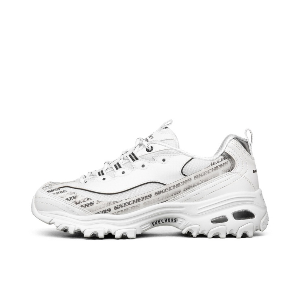 推荐商品：Skechers/斯凯奇 D'Lites 1.0 奶茶熊 熊猫鞋 老爹鞋 闪穿鞋 厚底增高复古缓震百搭 白色/银色/黑色
