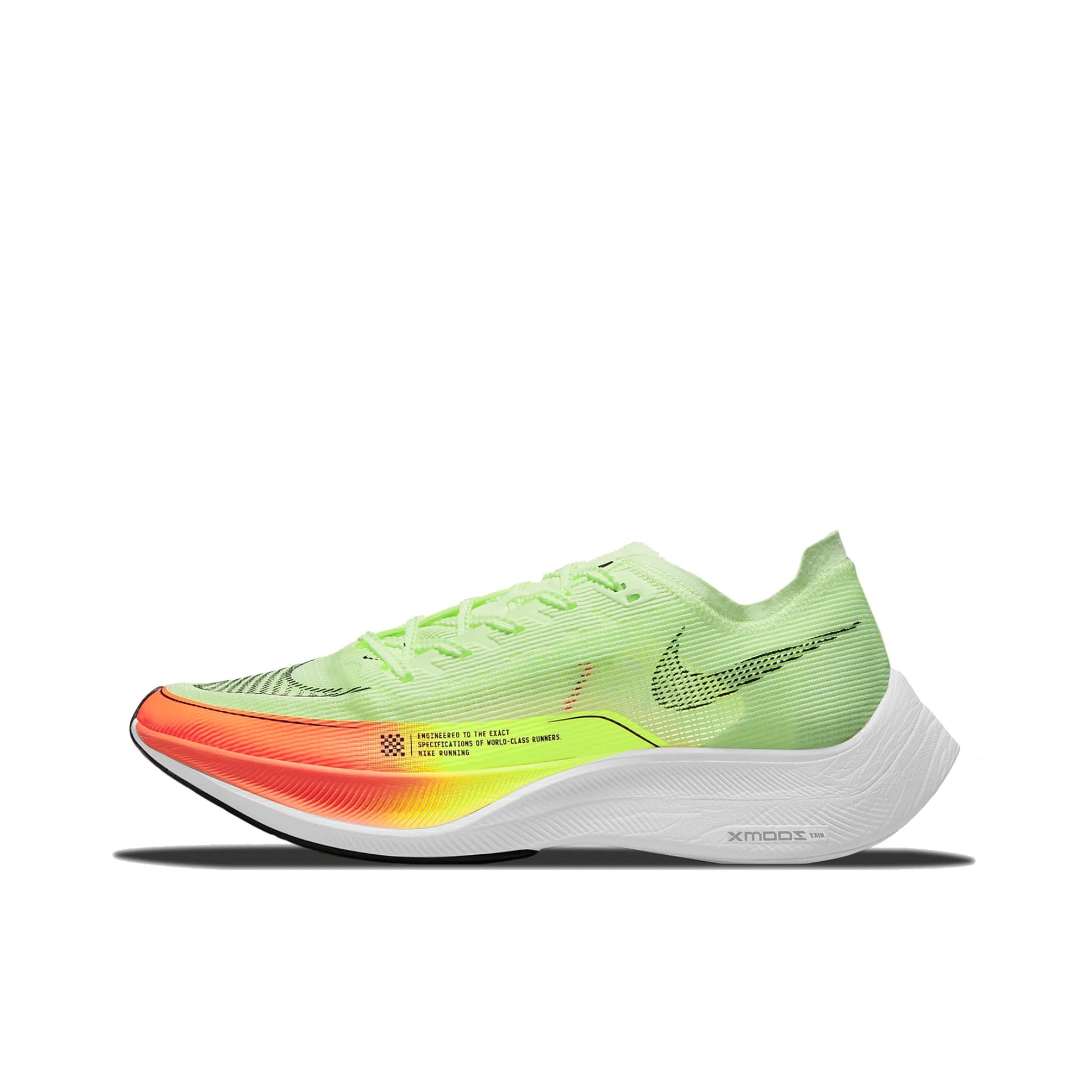 推荐商品：Nike ZoomX VaporFly NEXT% 2 跑鞋 全掌碳板舒适支撑防滑耐磨减震透气织物泡棉包裹性回弹长跑 绿色/红色