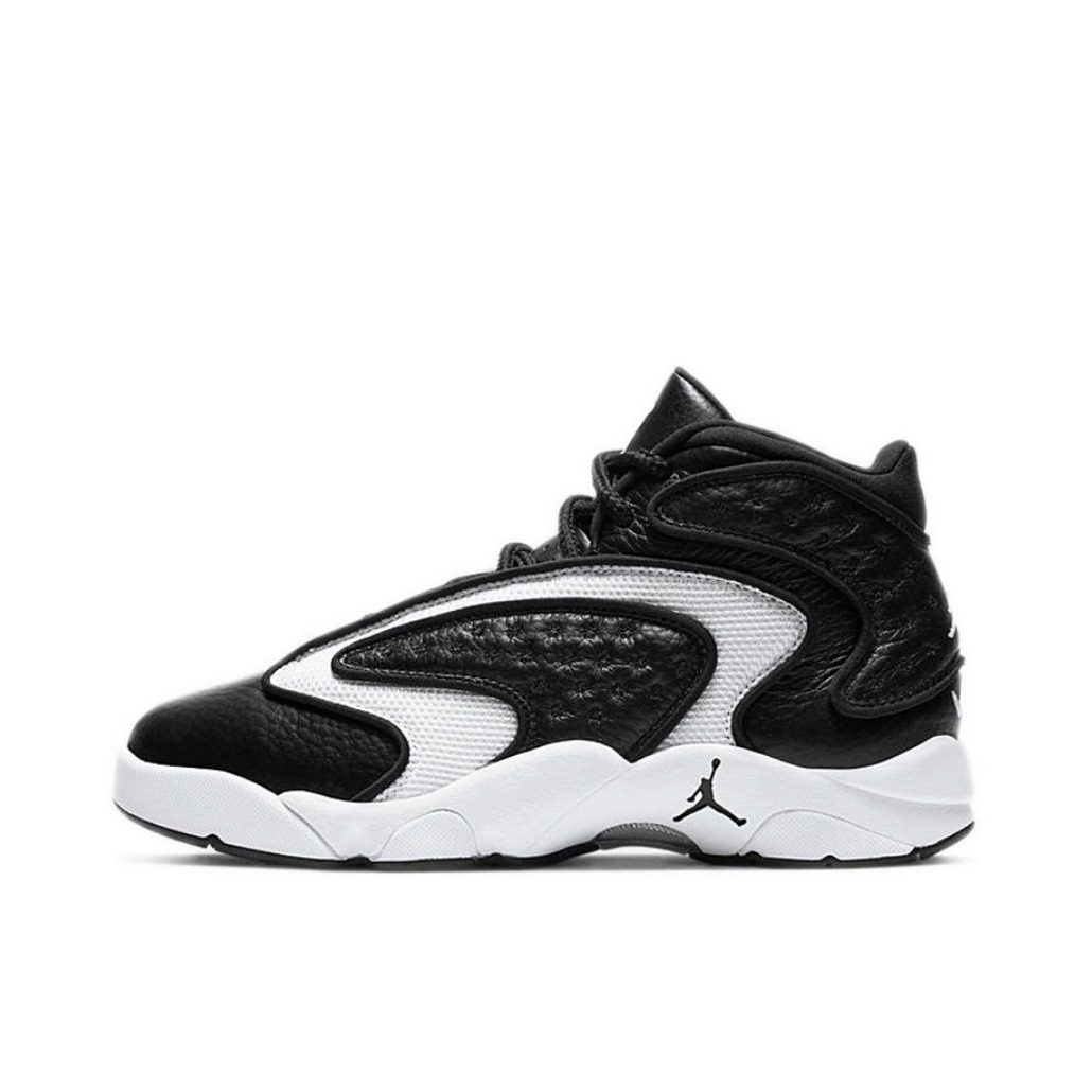 推荐商品：Jordan Jumpman OG 篮球鞋 实战训练缓震防滑耐磨复古支撑平衡 Black/White 皮革黑色/白色网面