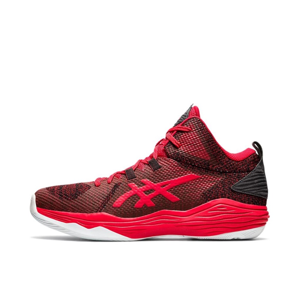 推荐商品：Asics/亚瑟士 Nova Flow 缓震耐磨 防滑 圆头 织物 实战 篮球鞋 红色/黑色